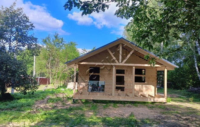 1 Брусовой дом ОД-25, 12x7.5м, 90 М², Калужская область, Жуковский район, деревня Кутепово (9)